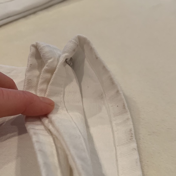 7 for all mankind white denim “standard” fit button fly jean. Straight leg - Picture 6 of 7